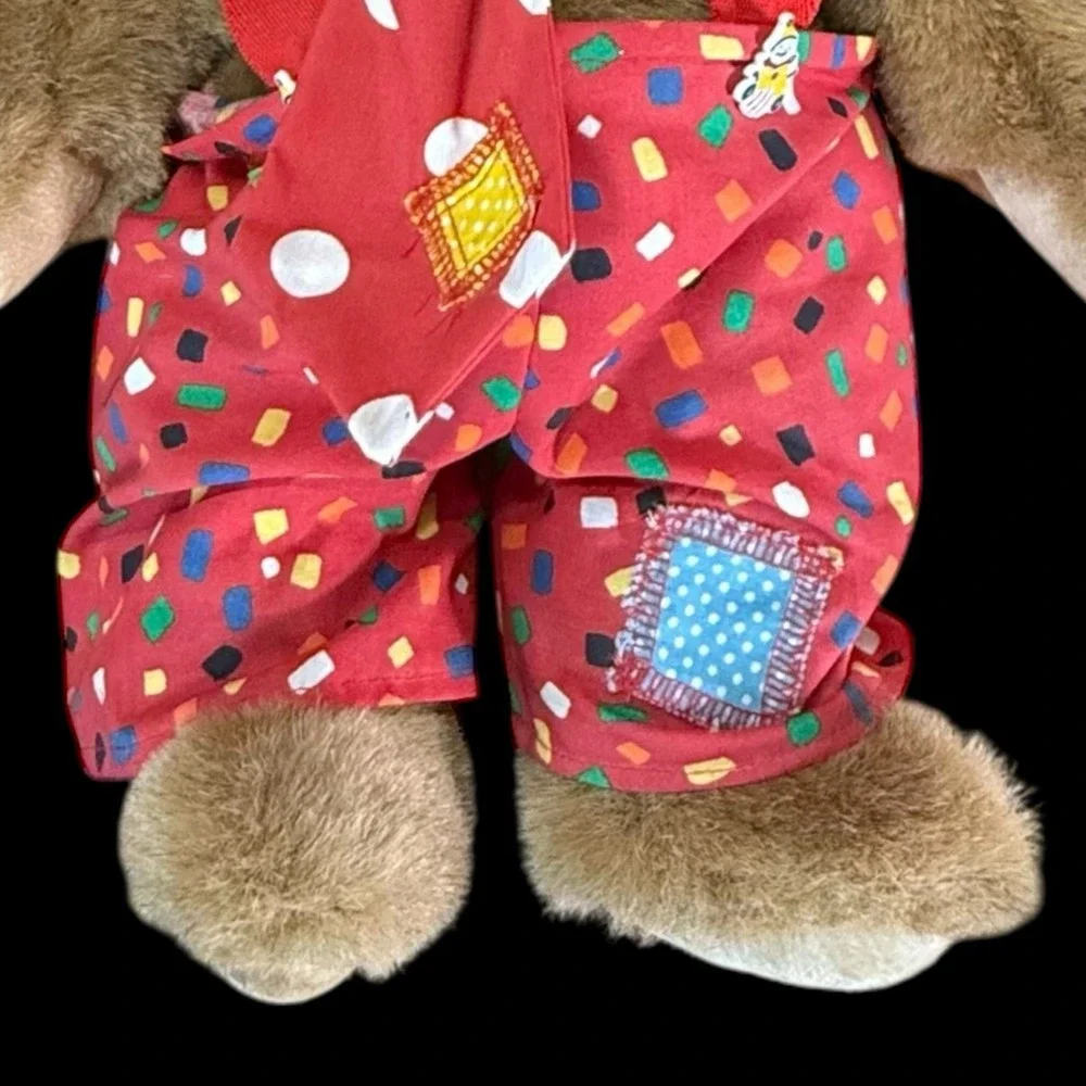 Vermont Teddy Bear Hobo‎ Clown w/ Suspenders And Tie W/ Original Tags 1993